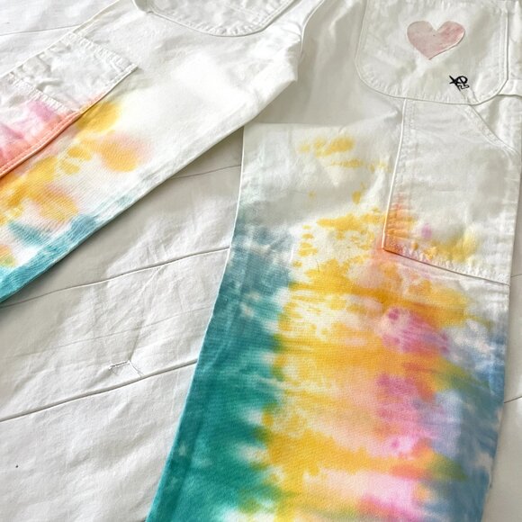 🎨 Free Speech Jeanies – Ripple Dye Painter Pants (Size 6-8) or 32" x 32" - Picture 10 of 15